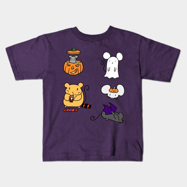 Halloween Mice! Kids T-Shirt by saradaboru